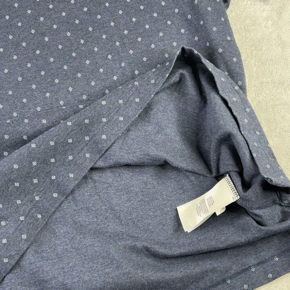 Polo Golf Ralph Lauren Shirt Men Xl  Blue Geometric All Over Print White Diamond